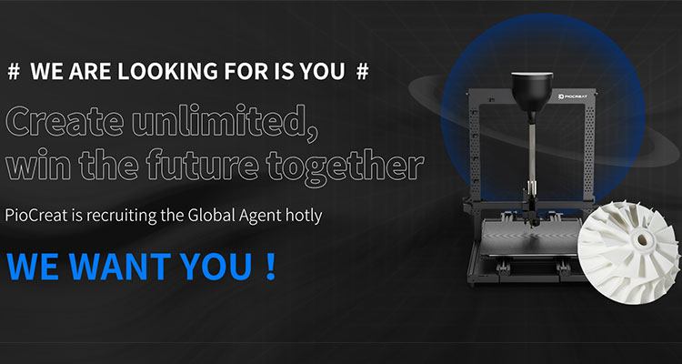 Piocreat3d launches industrial grade particle extrusion printer, which is suitable for all kinds of granular materials