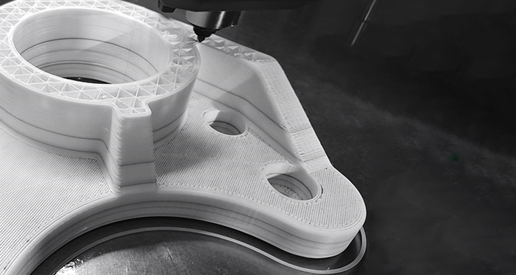 What are the advantages of a 3D printer for pellet materials using thermoplastic granular materials?